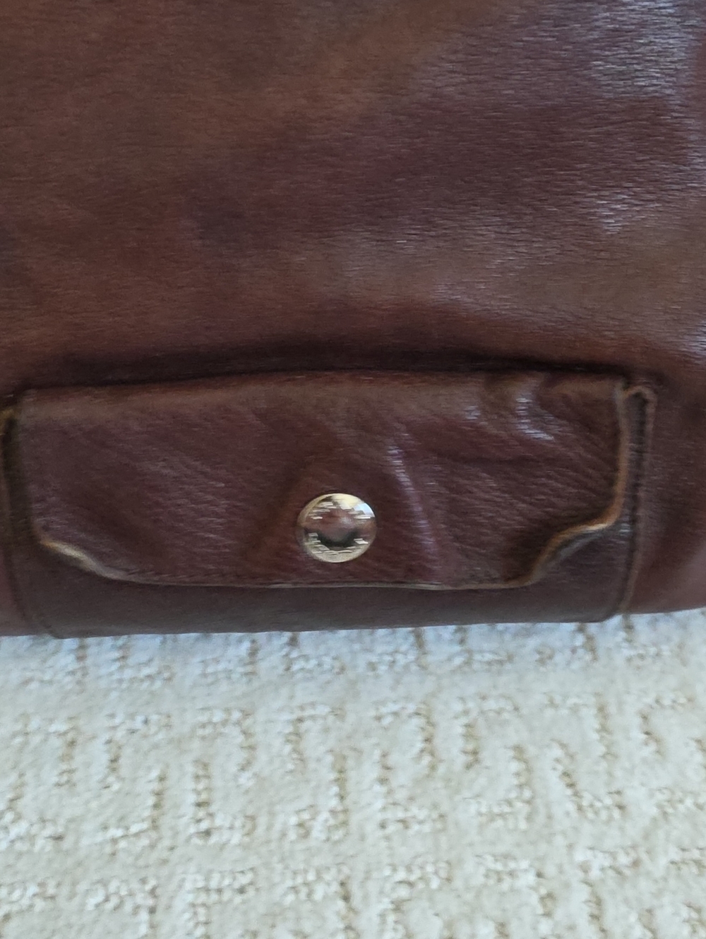 PRADA Brown Leather Shoulder Bag - Picture 4 of 6